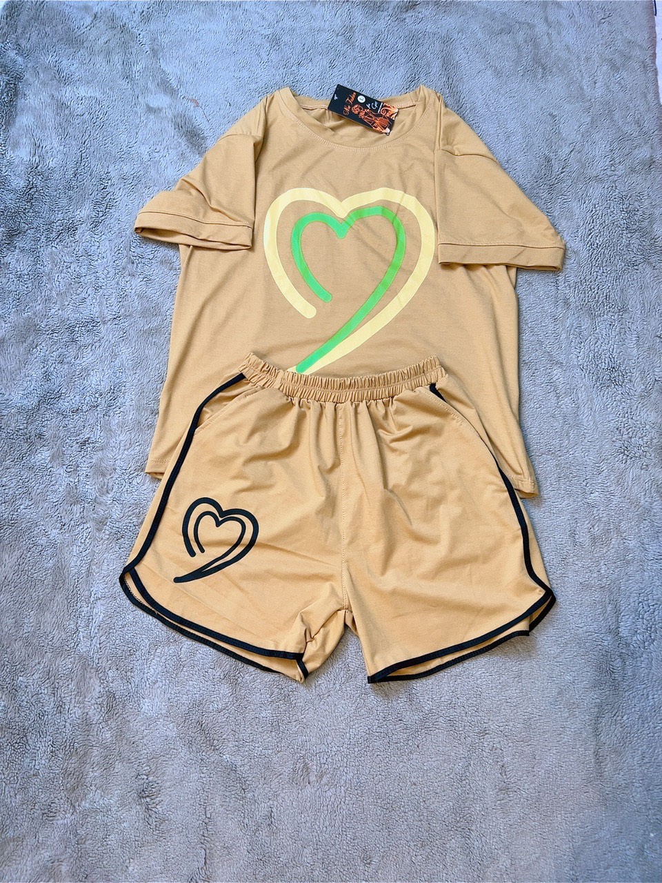Set đồ bộ đùi cotton form rộng dễ thương