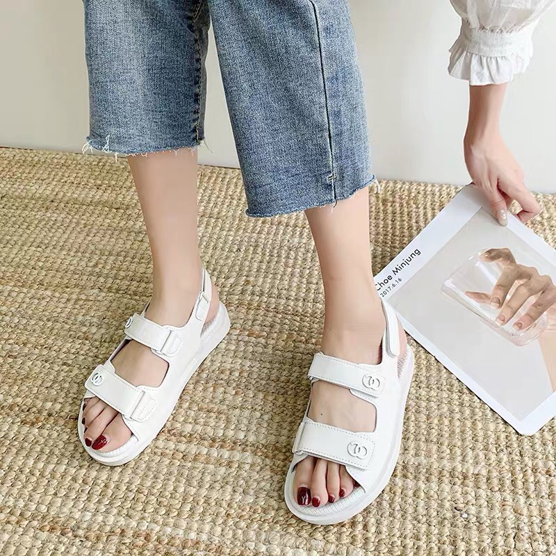 Dép Nữ Sandal (Xăng Đan) Chane Da 5 màu xịn xò (Grab Store)