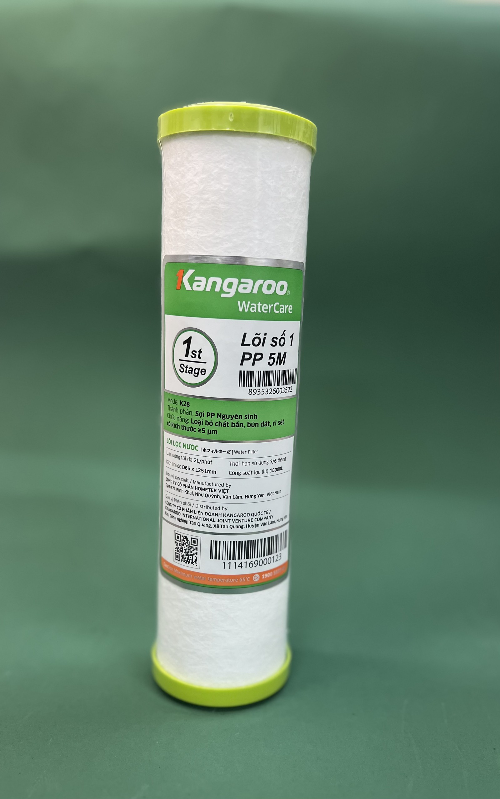 Lõi lọc nước Kangaroo - Combo 3 lõi lọc 123