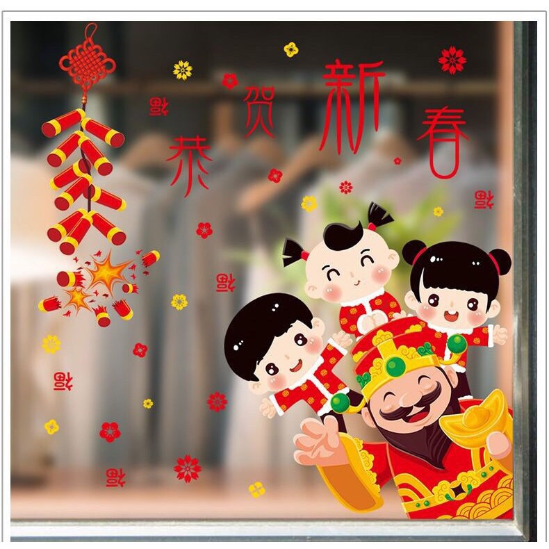 [HCM]Decal thần tài trang trí tết 2021