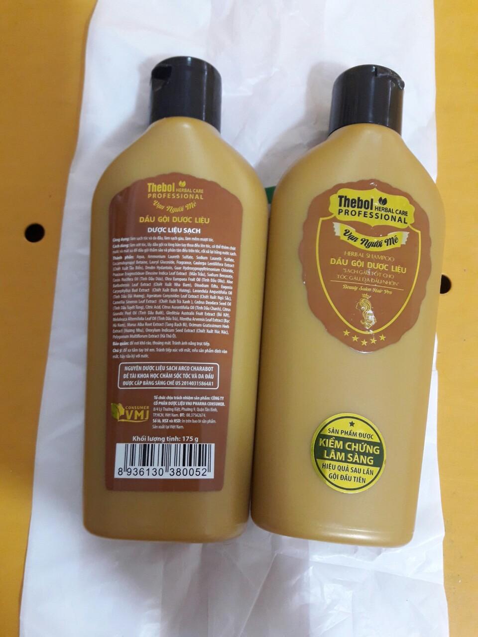 3 chai DẦU GỘI DƯỢC LIỆU THEBOL (màu vàng)