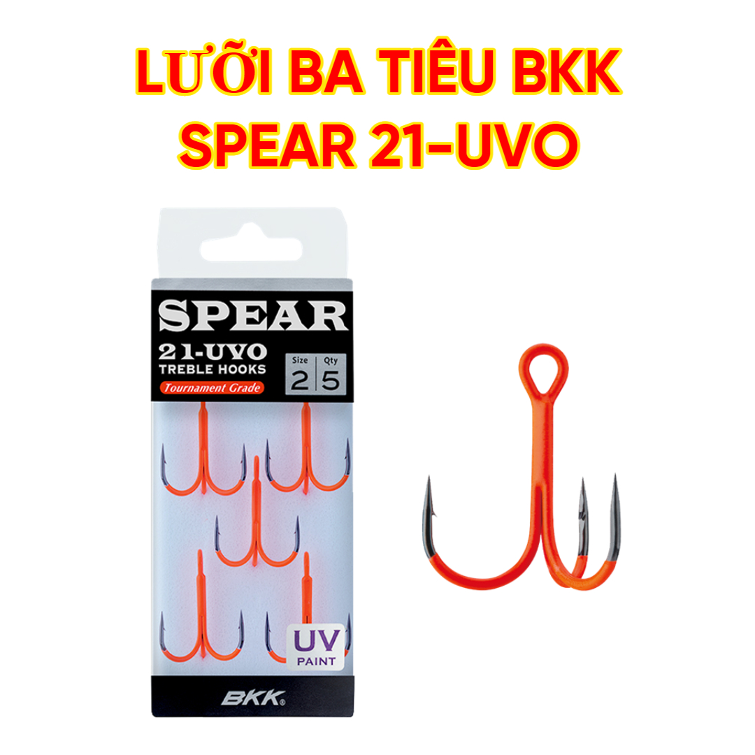 Treble Hooks BKK Fangs (Spear-21) BT621-UVO