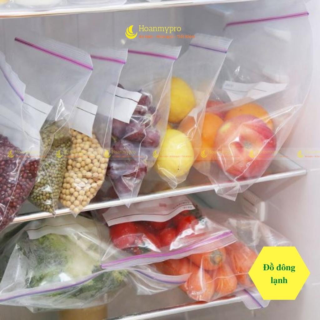 Túi zip 1kg túi zip khóa bấm viền chỉ đỏ loại dày