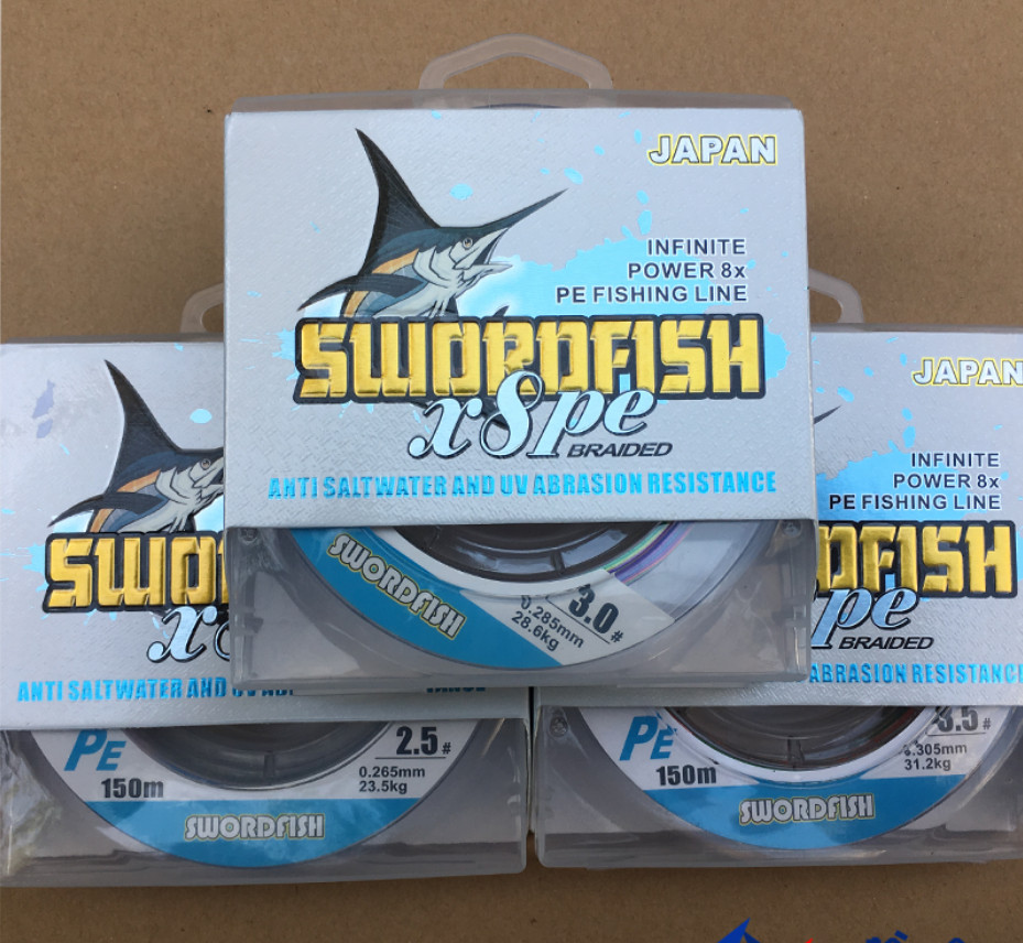 👉 cuộn 150 mét cước 7 màu câu cá cao cấp swordfish chính hãng👈