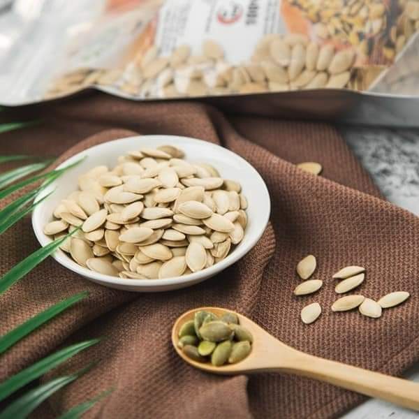 500gr Hạt bí trắng rang tay - hạt to mẩy