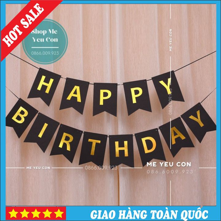Dây Chữ HAPPY BIRTHDAY Trang Trí Sinh Nhật