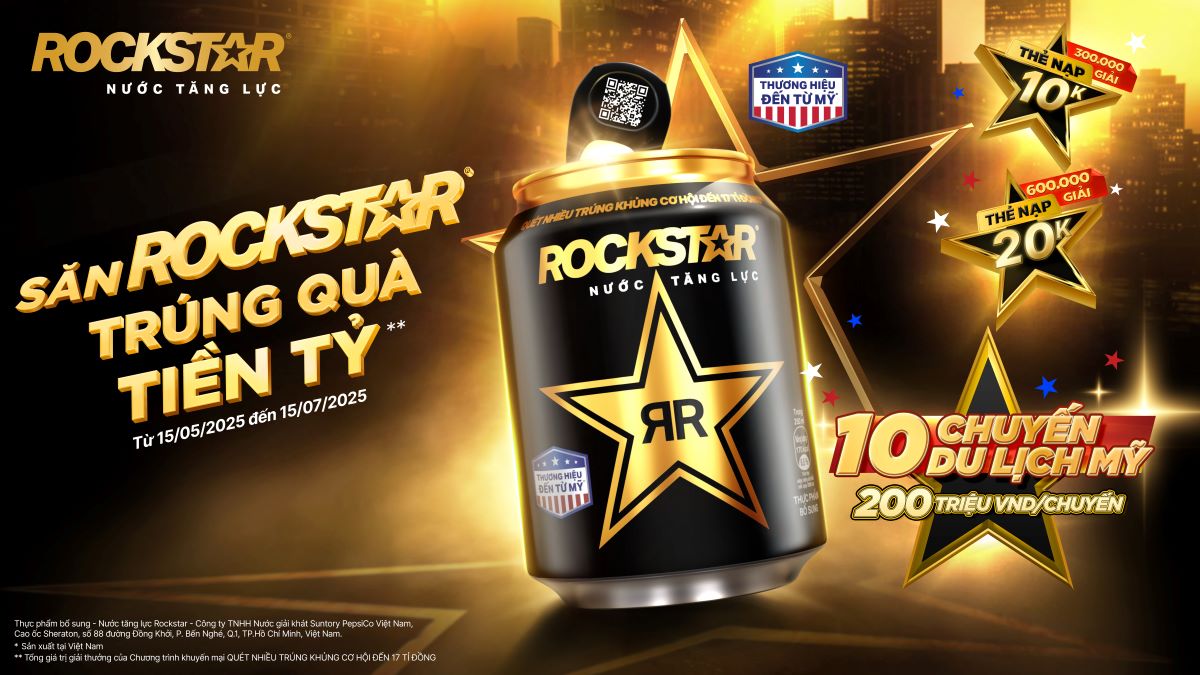 [SALE 6.6] Thùng 24 Lon Nước Tăng Lực Rockstar (250ml/lon)