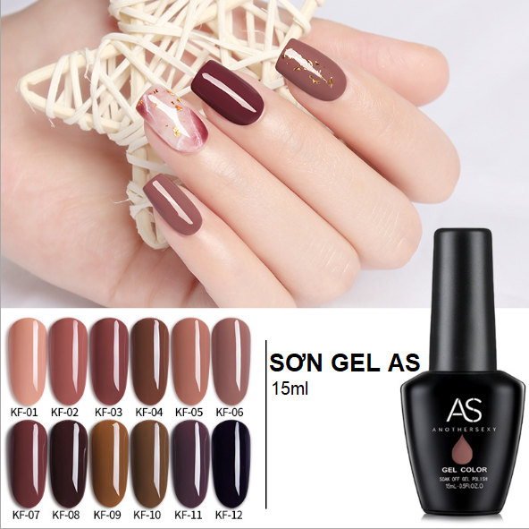 [HCM]Sơn gel AS - màu nâu mã KF