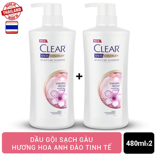 [HCM]Combo 2 Chai Dầu Gội Clear Anh Đào  Thái Lan