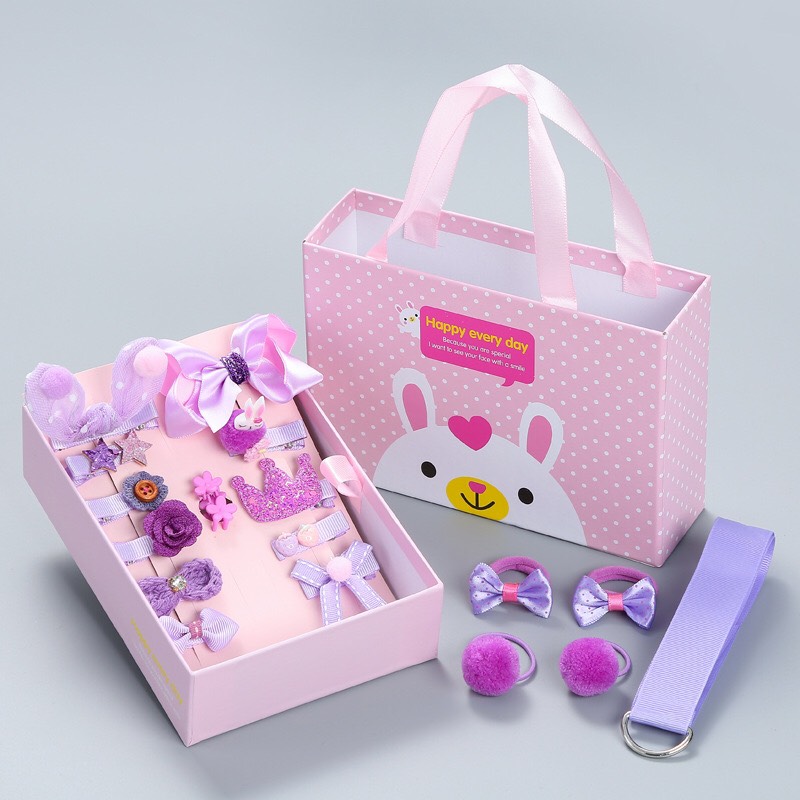 Set nơ cột tóc 18 món cho bé gái siêu xinh- có tách lẻ M66