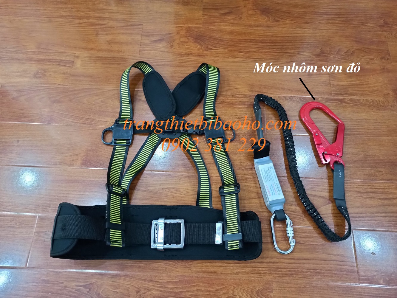 Dây đai an toàn bán thân 1 móc nhôm thun đàn hồi chống sốc Kukje Hàn Quốc - hình thật