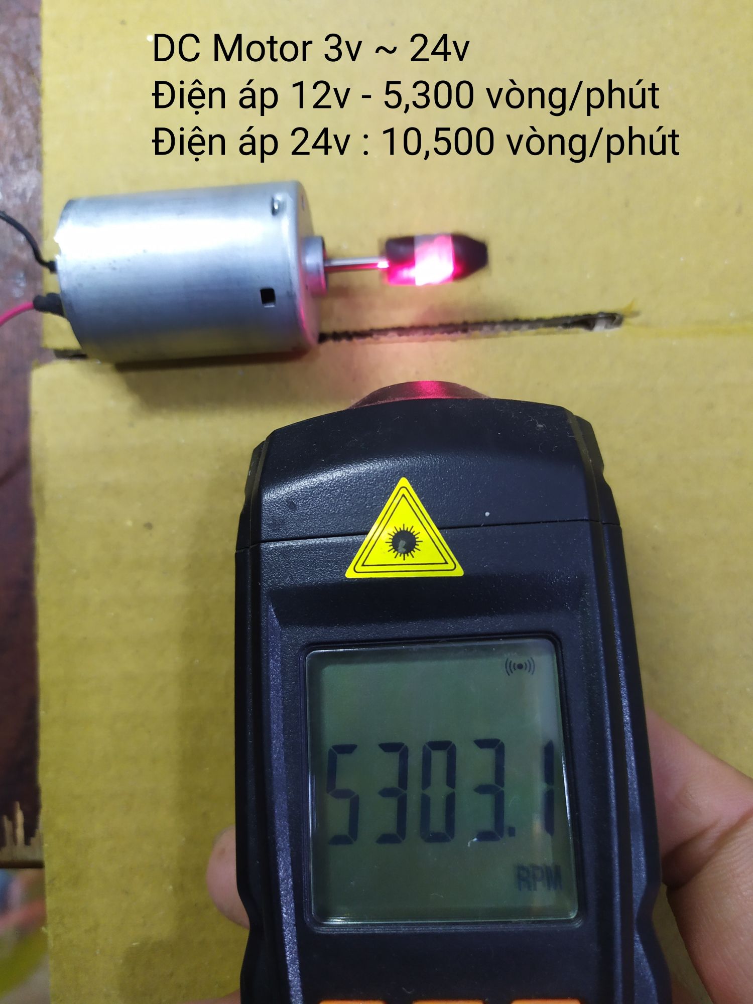[HCM]Động cơ RS- 385PH 12v đến 24v 10600 vòng chế Khoan PCB