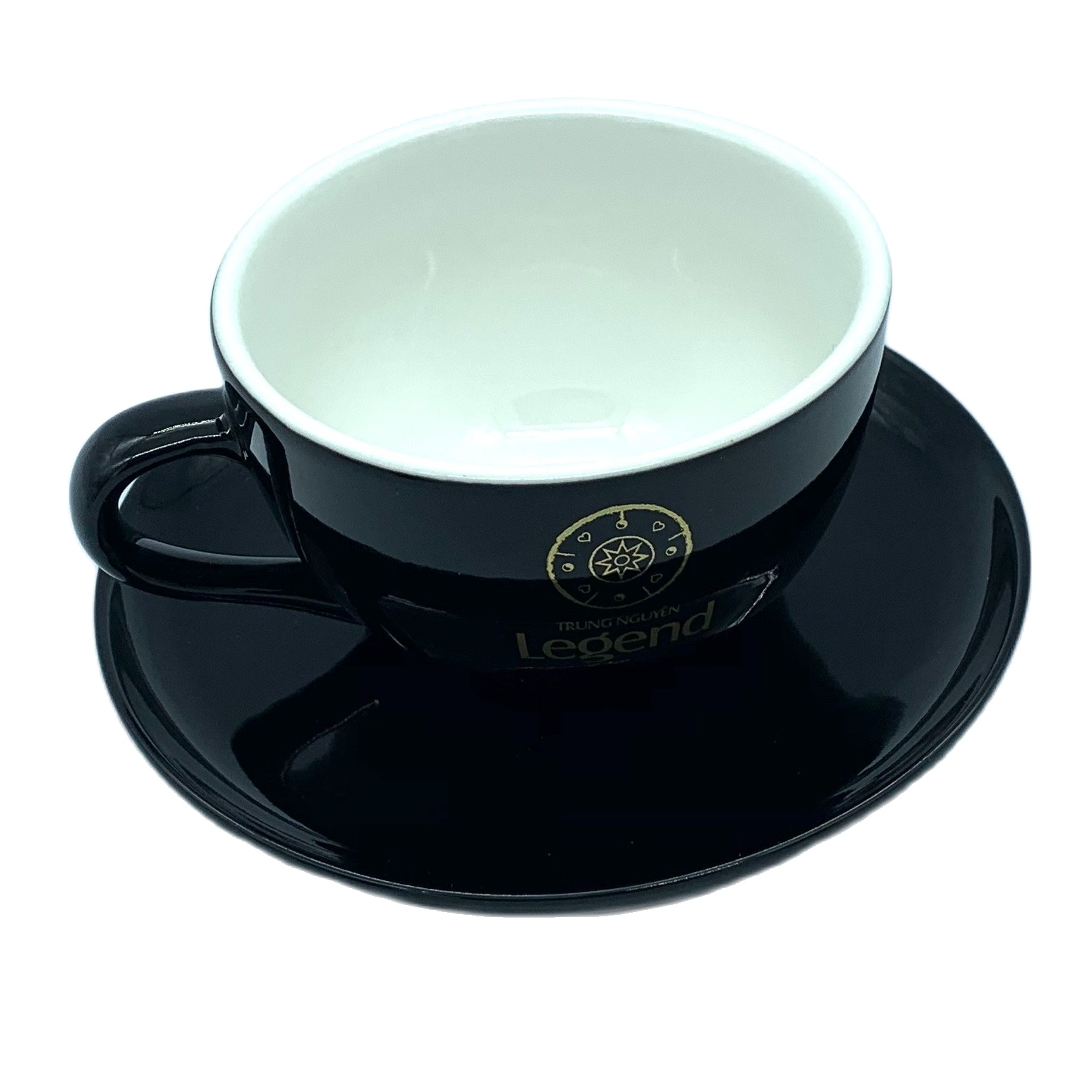 Ly Gốm Sứ Bát Tràng Đen Cappuccino Trung Nguyên