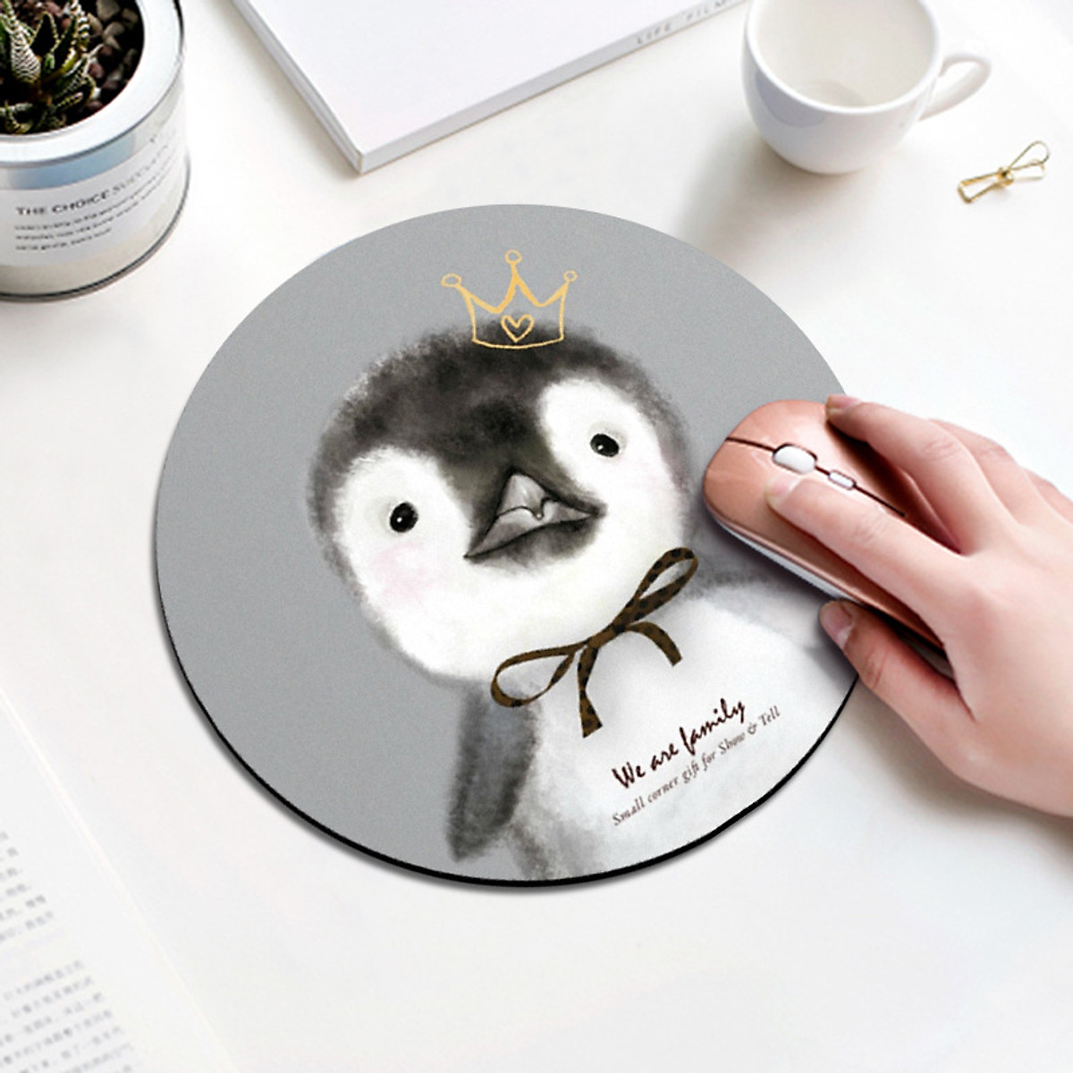Miếng Lót Chuột Dễ Thương Hình Tròn Họa Tiết ( 20cm )