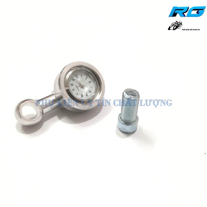 Đồng hồ  gắn chân gương Màu trắng