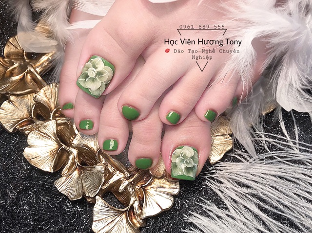 Hoa bột ẩn xoáy chân, ẩn chân MOON NAIL