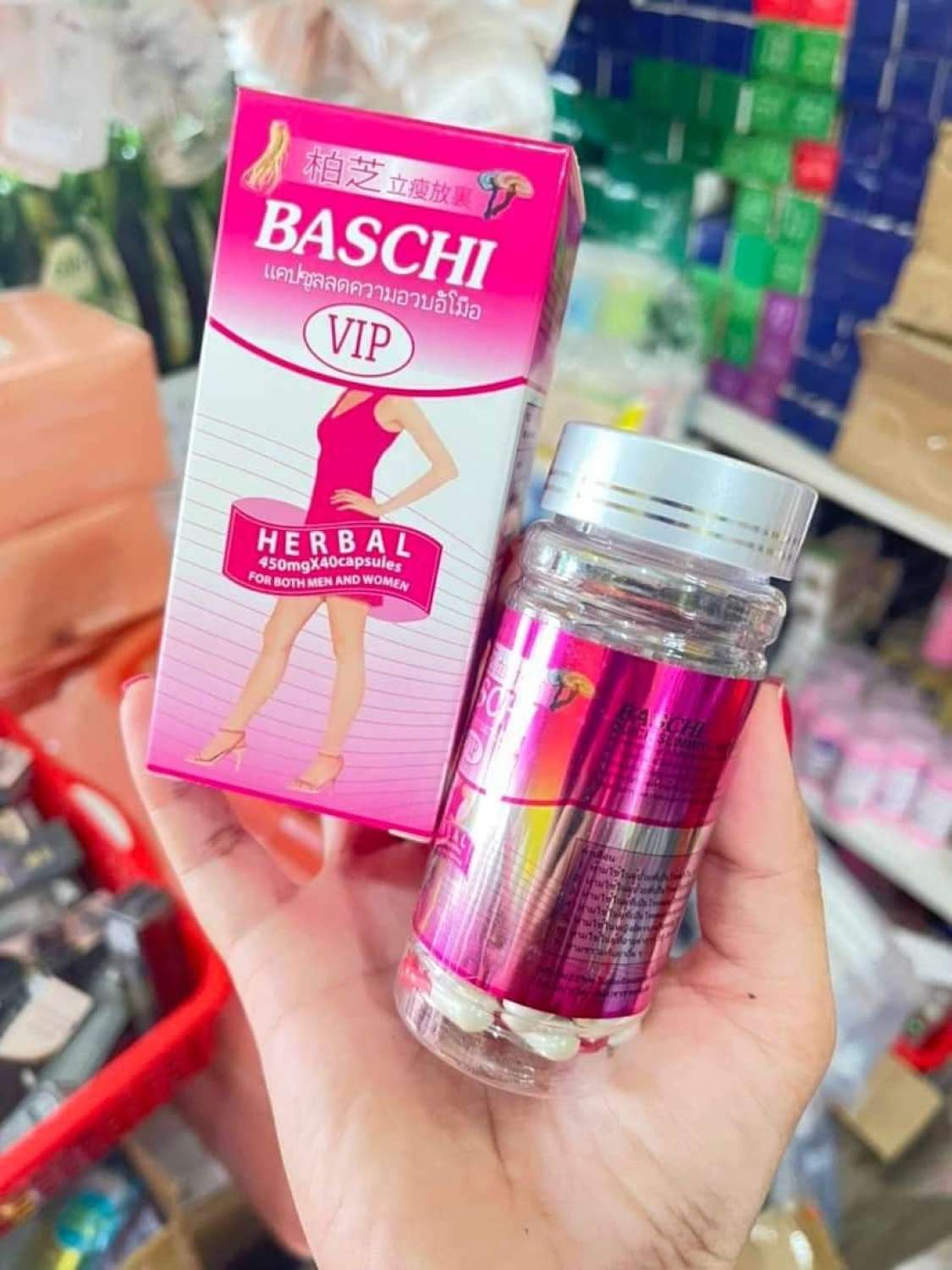 Viên uống giảm cân Baschi hồng VIP