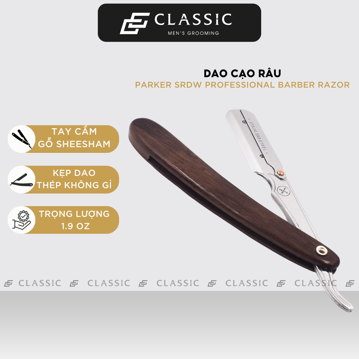 Dạo cạo râu Parker SRDW Professional Barber Razor