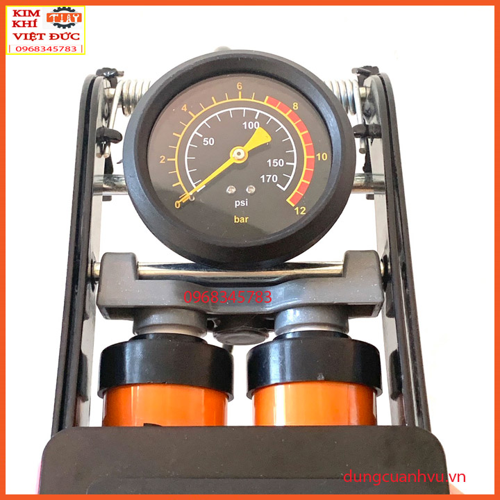 [ CHÍNH HÃNG ]bơm xe đạp chân 2 ống GOFURTER , bơm xe đạp, bơm xe máy, bơm lốp ô tô