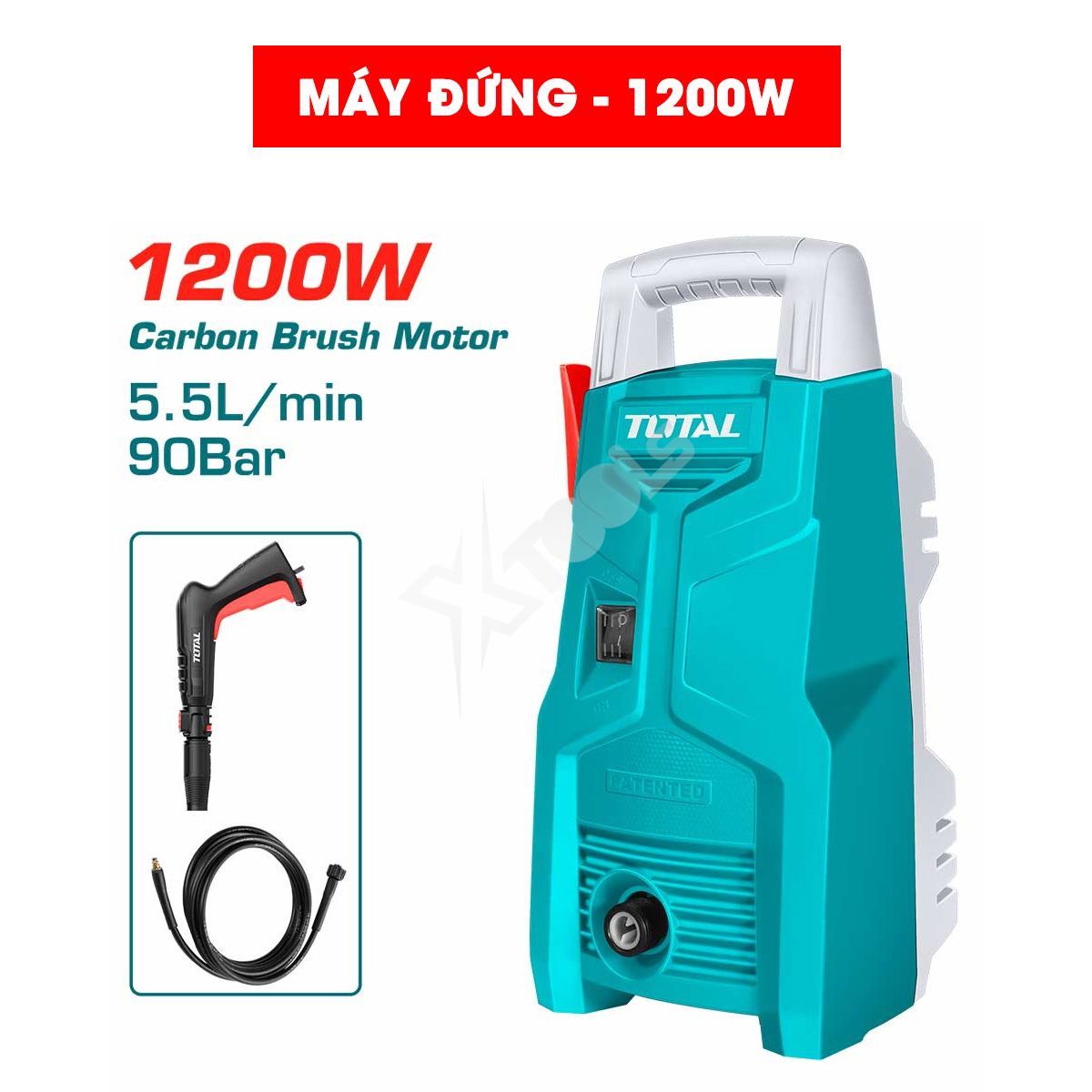Total tgt11236 high pressure washer spray 220-240V 1500W high voltage car washer max pressure 100bar