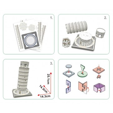 Mô hình giấy 3D CubicFun - Tháp nghiêng Pisa (C706h)