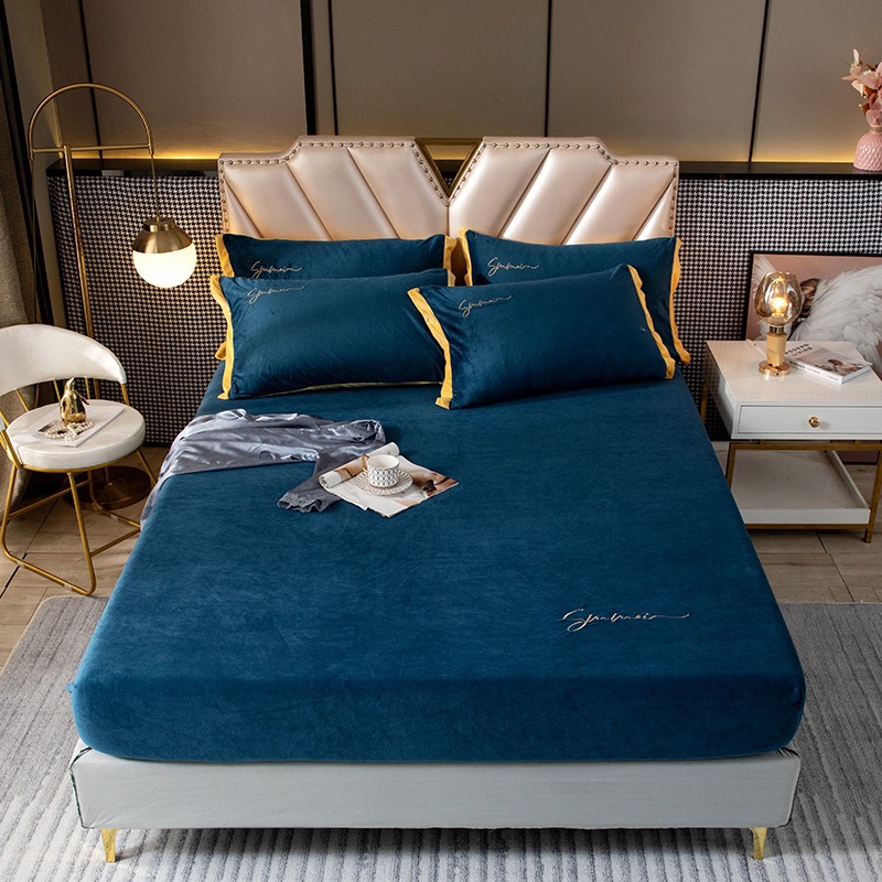 Bộ ga gối nỉ nhung sumoi ( 1 ga + 2 vỏ gối nằm)