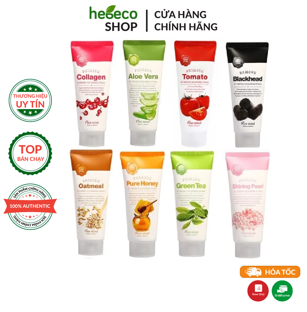 Sữa rửa mặt làm sạch sâu PURE MIND SO FRESH CLEANSING FOAM 100ml - Hàn Quốc