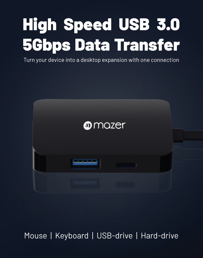 Cổng Chuyển Đổi Mazer USB-C 4-in-1 HUB