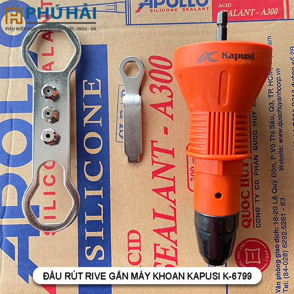 ĐẦU RÚT RIVE GẮN MÁY KHOAN KAPUSI K-6799