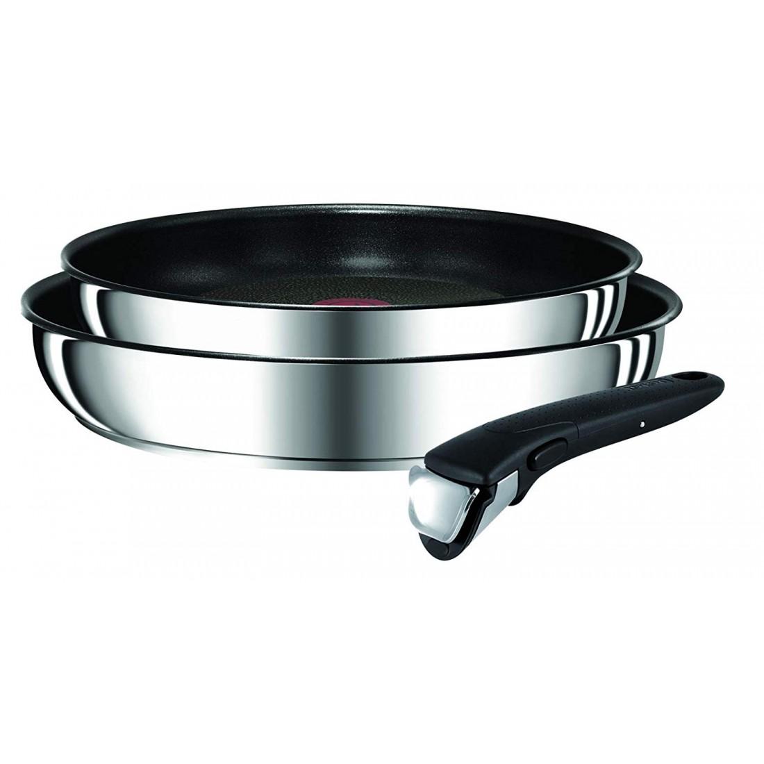 Bộ 2 chảo chung tay cầm tefal ingenio preference, 22cm+26cm