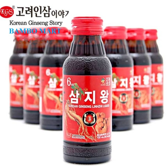 NƯỚC HỒNG SÂM LINH CHI HÀN QUỐC HỘP 10 CHAI