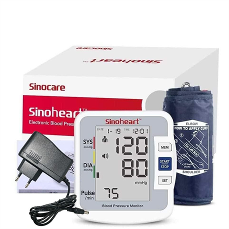 Máy Đo Huyết Áp Điện Tử Bắp Tay SinoCare Bộ Máy + Sạc