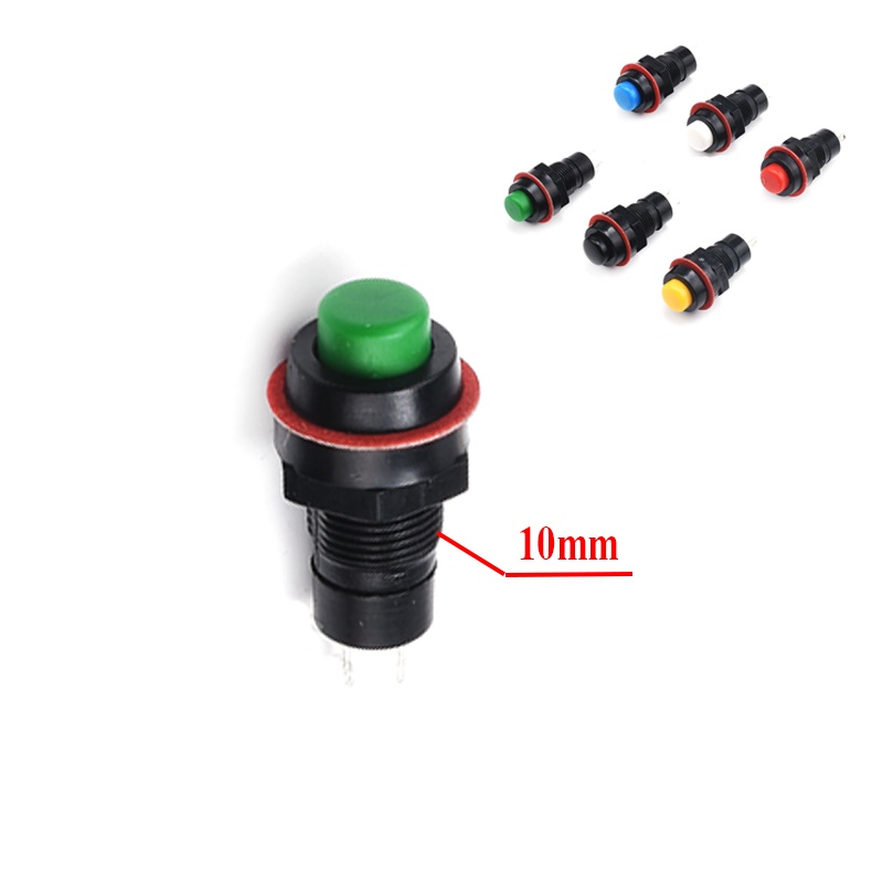 ( 5 cái ) Công tắc nhấn nhả 10mm 250V 3A.