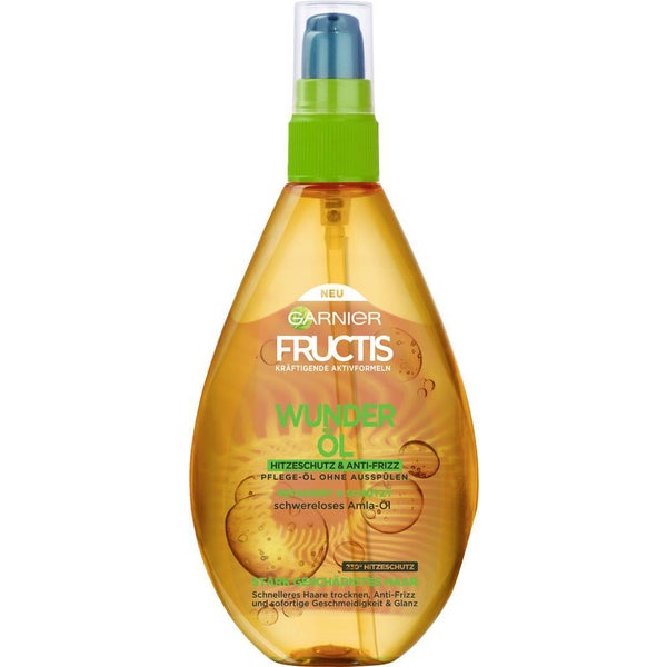 Dầu dưỡng tóc Garnier Fructis Wunder Ol Hitzeschutz & Anti Frizz, xách tay Đức