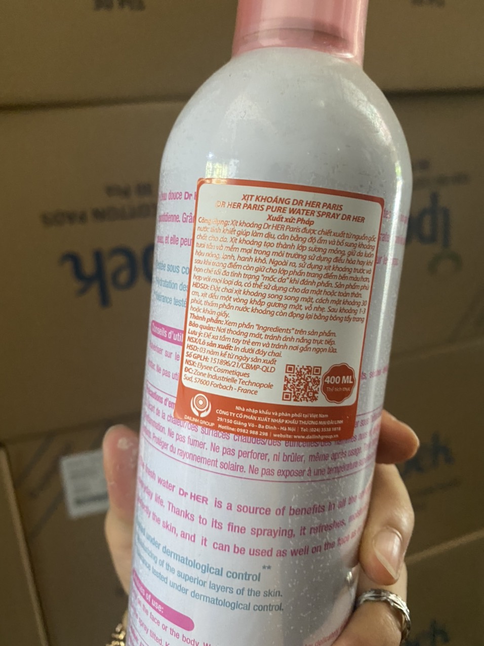 Xịt khoáng Pháp Dr HER_400ML