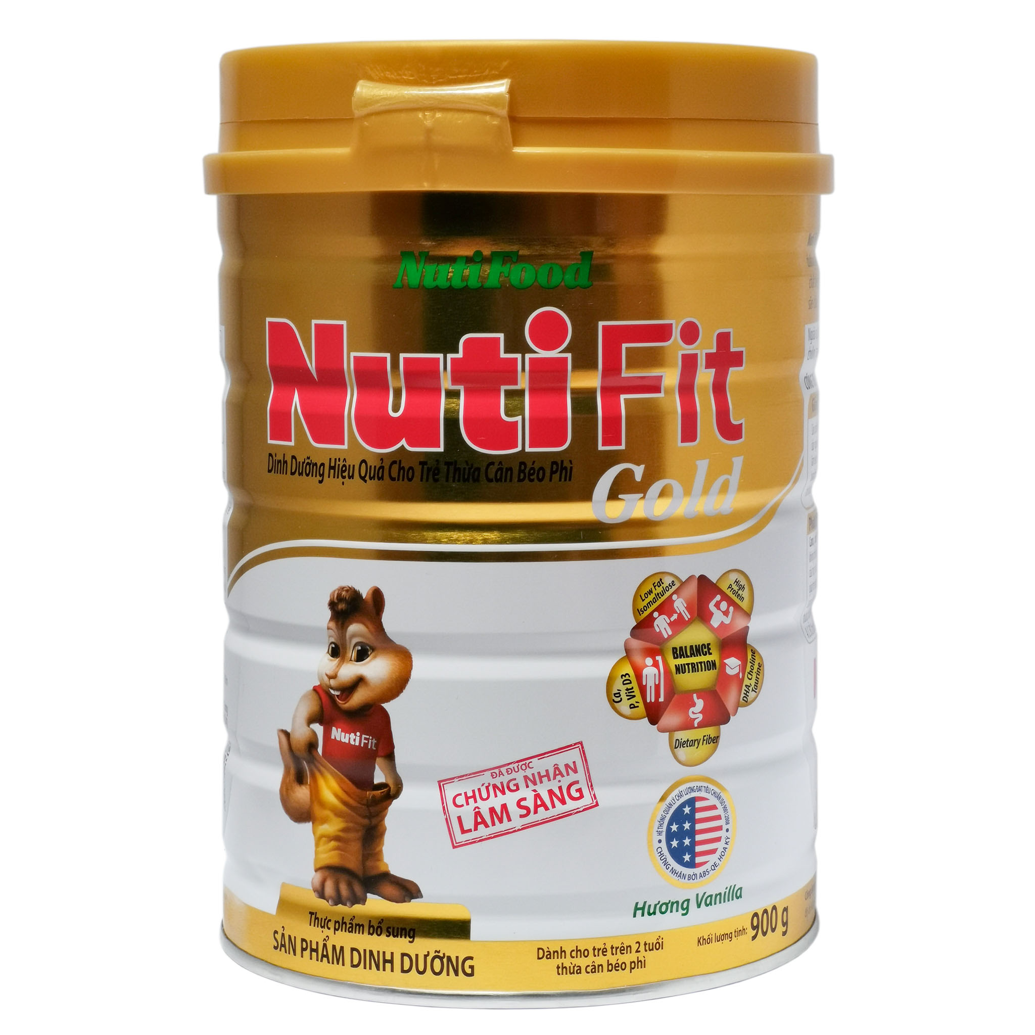 Sữa Bột Nutifood Nuti Fit Gold Hộp 900g (Dành cho trẻ trên 2 tuổi thừa cân béo phì)