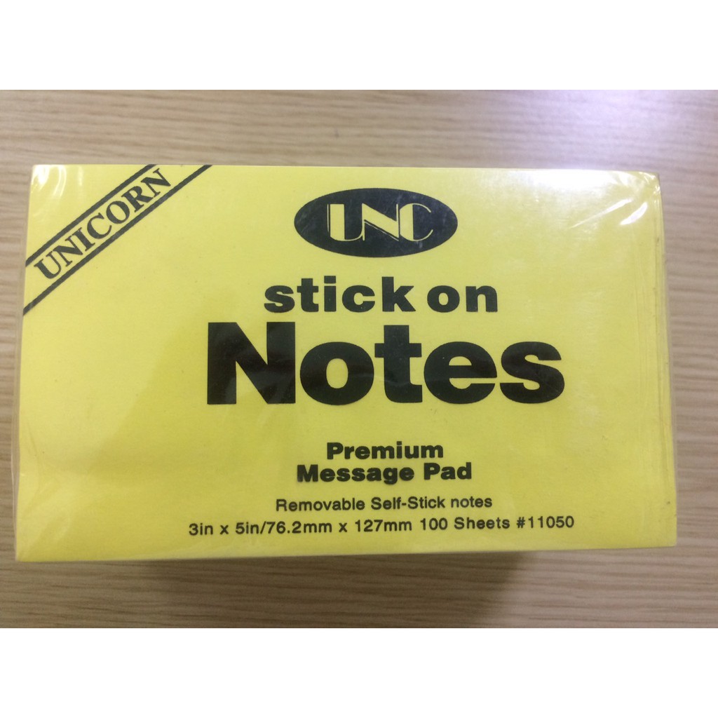 [HCM]2 xấp Giấy note vàng 3x5 UNC 76cmx125cm