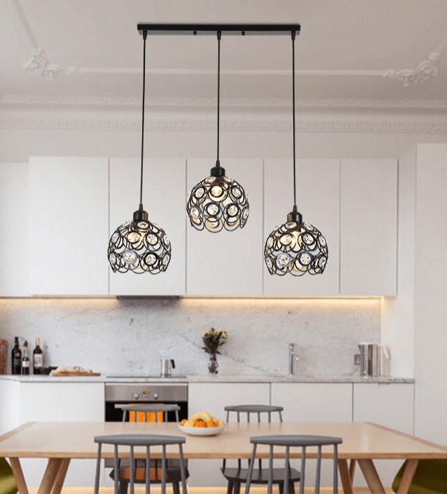 Bộ đèn thả ALION treo trần trang trí độc đáo - kèm bóng LED và đế ốp trần