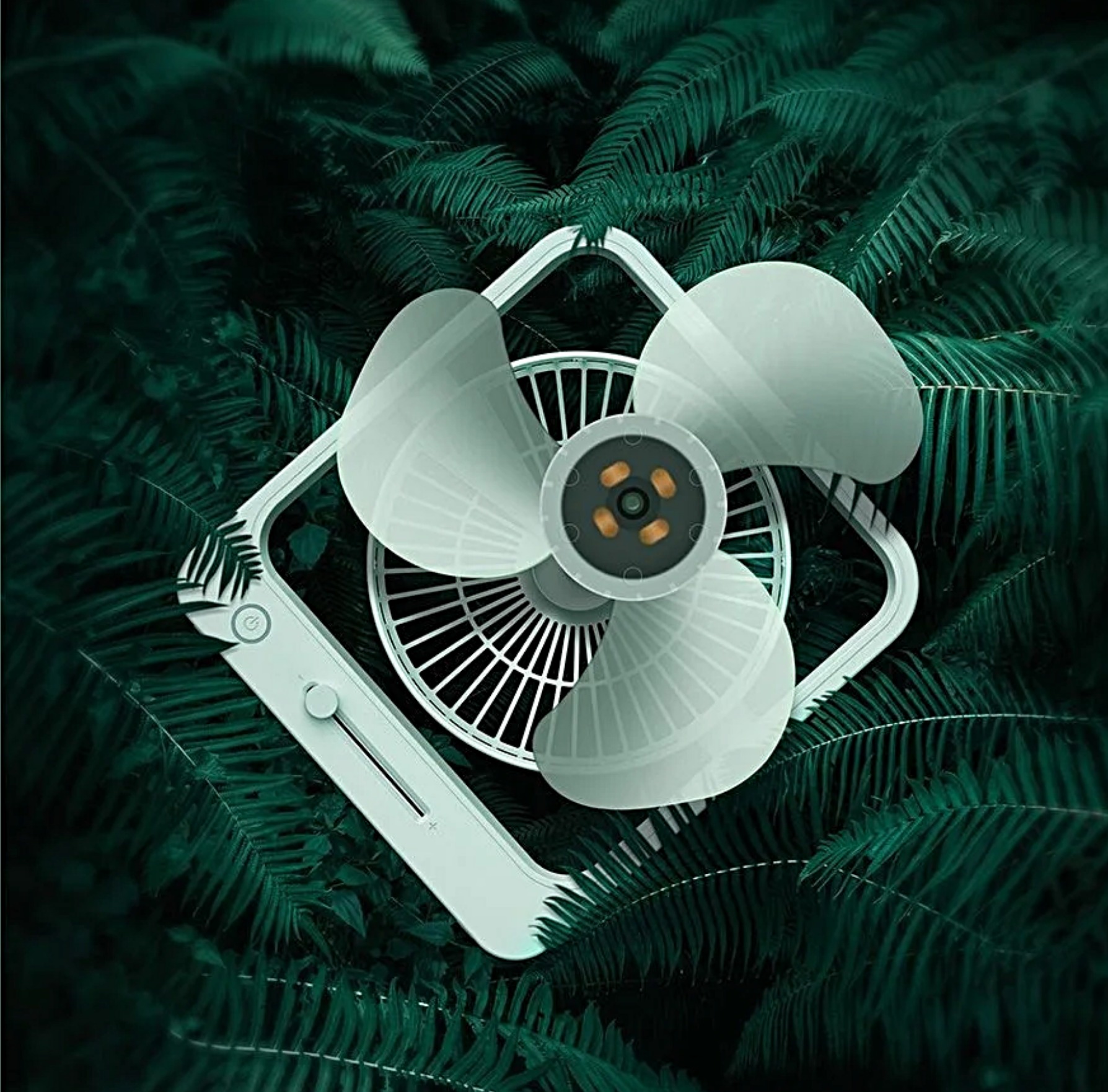 Quạt mini Pin sạc Baseus Cube Shaking Fan (Pin sạc 5400mAh, 18h sử dụng , Xoay 60 độ, Điều chỉnh nhiều cấp tốc độ, Cực êm ) LV806-EU-WH