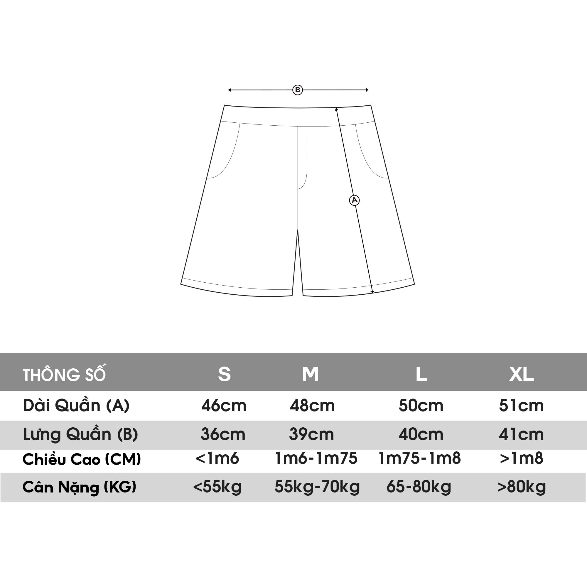 Quần ngắn HUGU MONO BLACK SHORT - Black