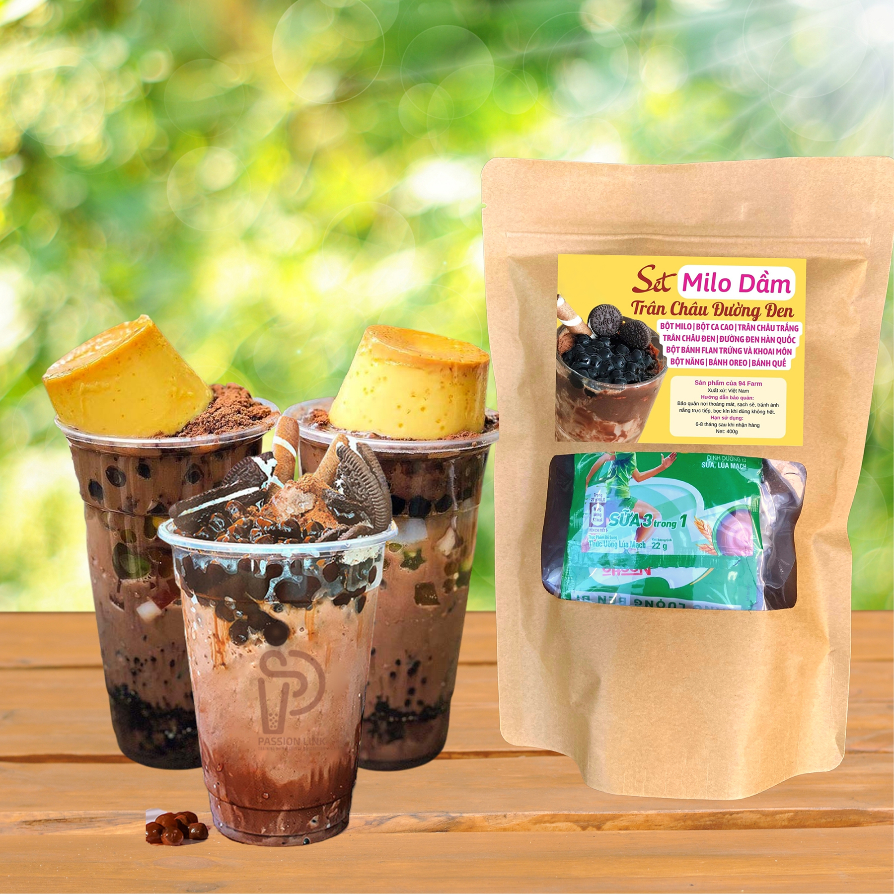 Set Milo Dầm 94farmnấu 10 Ly Siêu Ngon