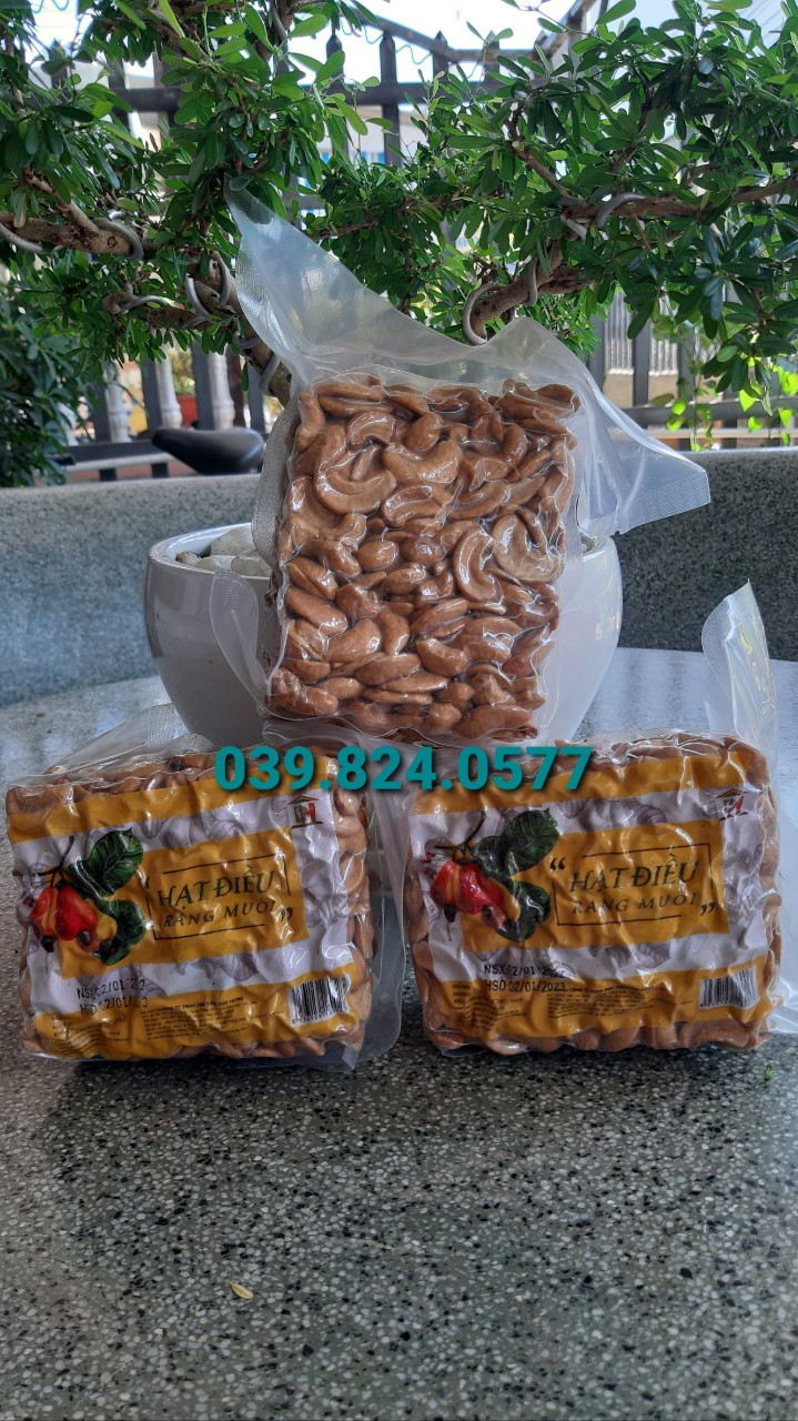 500G HẠT ĐIỀU RANG MUỐI BỂ/VỠ ĐÃ BÓC SẠCH VỎ LỤA
