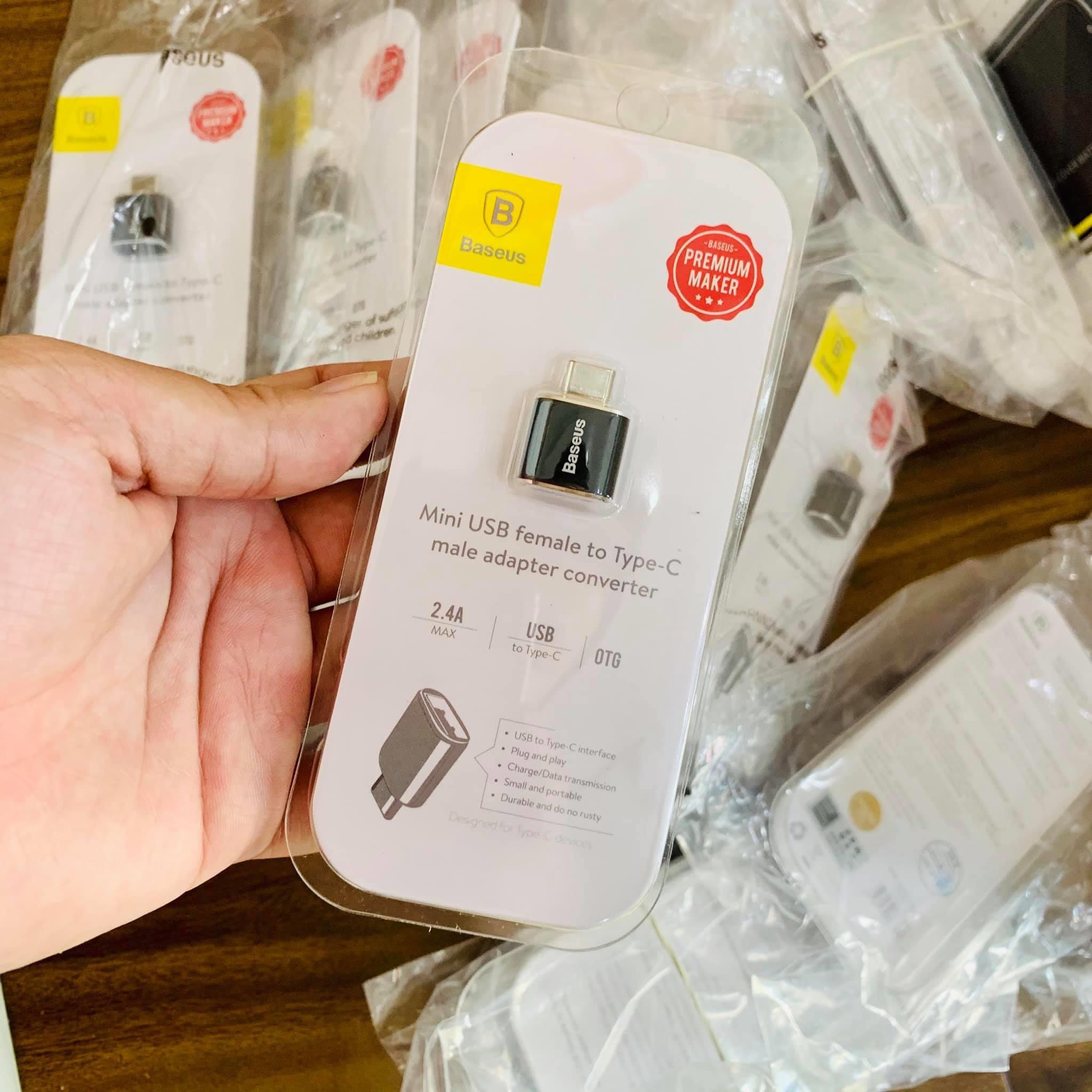 Đầu chuyển đổi OTG Baseus USB-C sang USB-A  (TYPE C Male to USB Female Cable Adapter Converter)