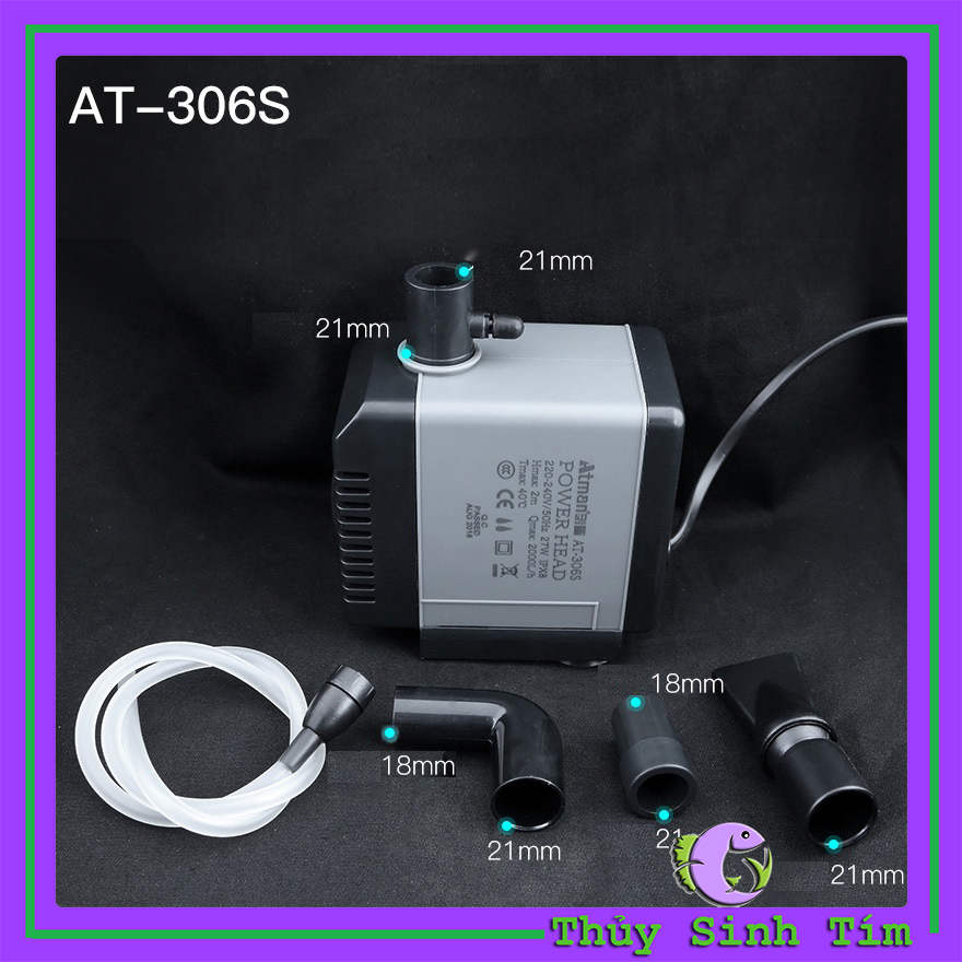 [FREESHIP MAX] - Máy Bơm Bể Cá Atman AT-304S/305S/306S - Thủy Sinh Tím