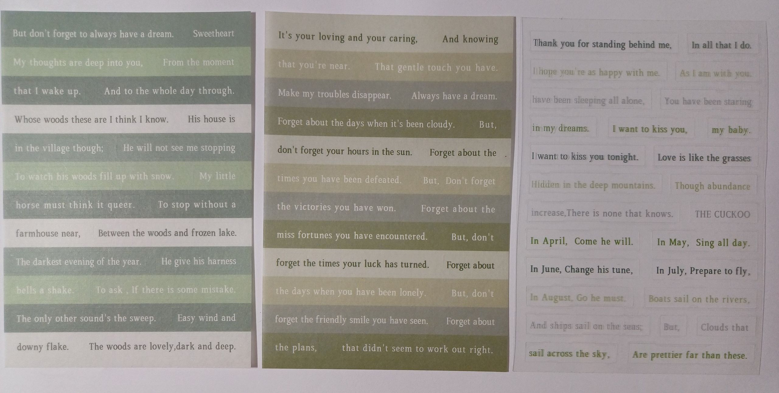 [HCM]Set 3 tờ sticker dạng câu quote trang trí đa dụng (Hàng có sẵn)