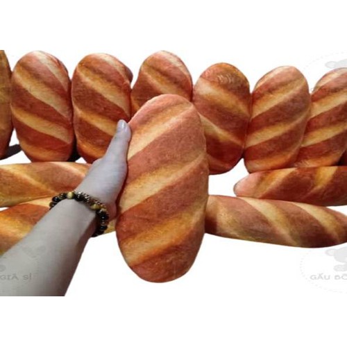 Gối ngủ Gối ôm ổ bánh mì 3D độc đáo (25cm---2m) vải nhung siêu đẹp, mềm mịn hàng loại 1 cao cấp