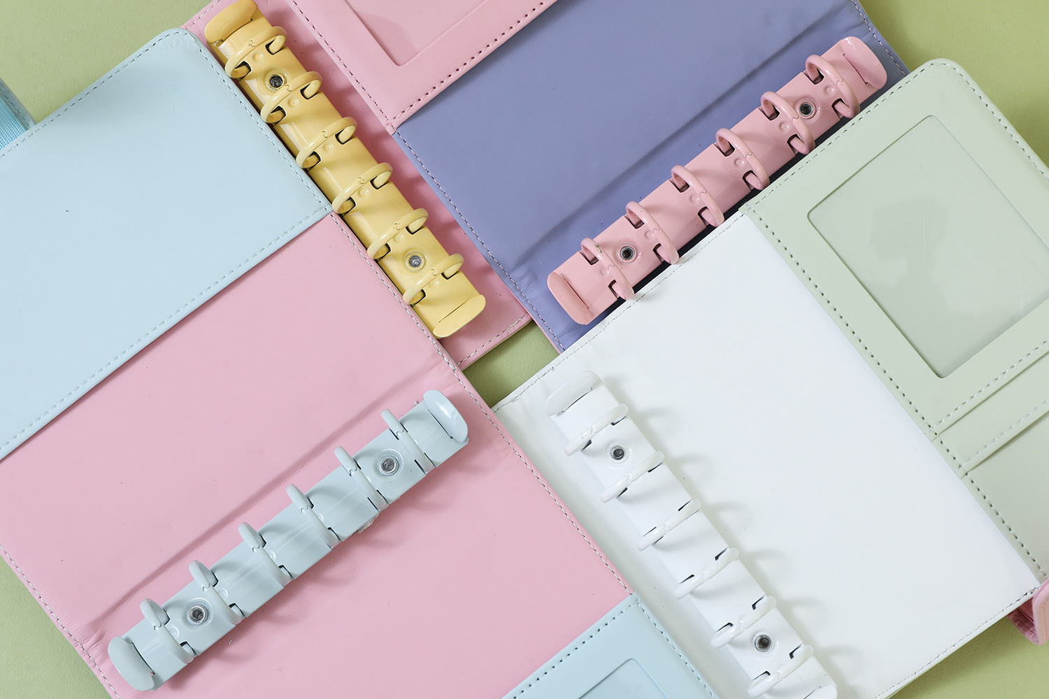 Sổ Planner da PU A6/A5 vuông màu Pastel