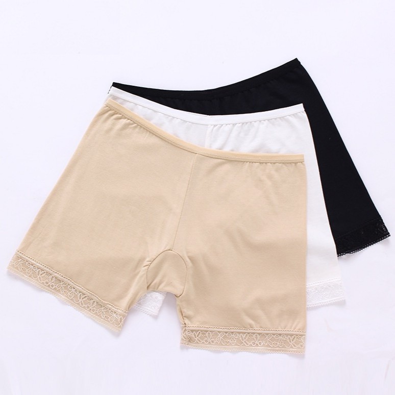 Combo 02 quần mặc váy COTTON GẮN CHÂN REN