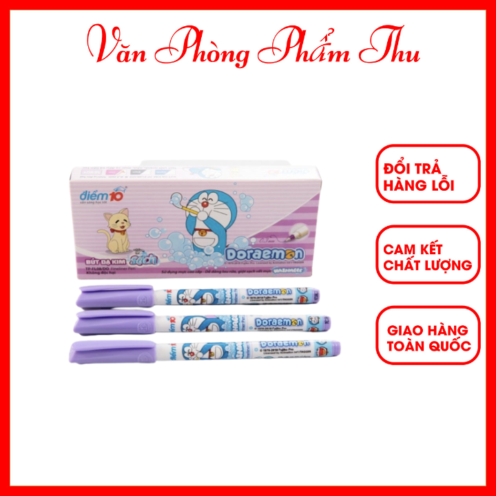 Bút Lông Kim Thiên Long Fl-08 Doremon (Tím)