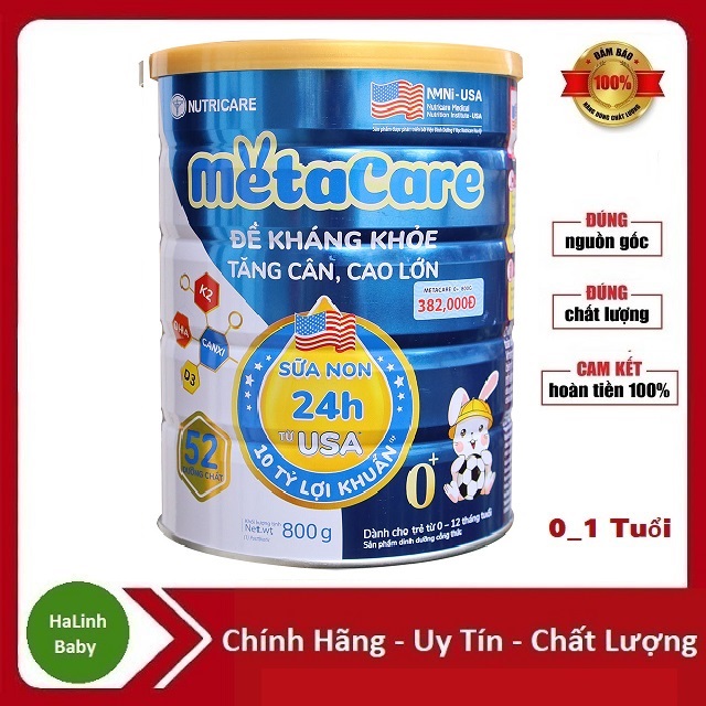 Sữa Metacare 0+ 1+ 2+ 3 850g (Date 2026)